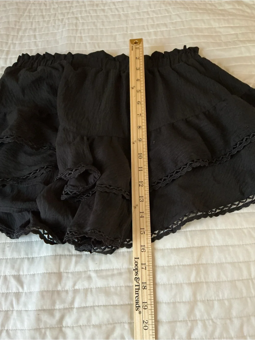 Amazon Black Layered Ruffle Skort